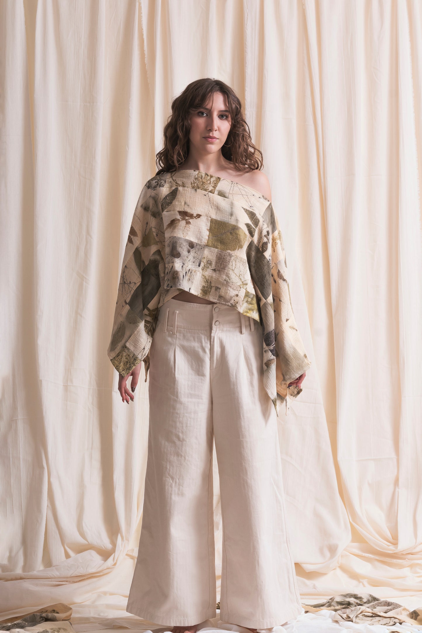 Blusa holgada patchwork