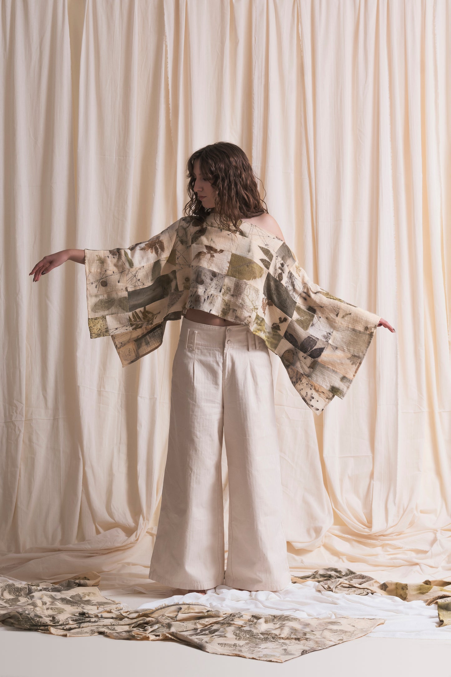 Blusa holgada patchwork