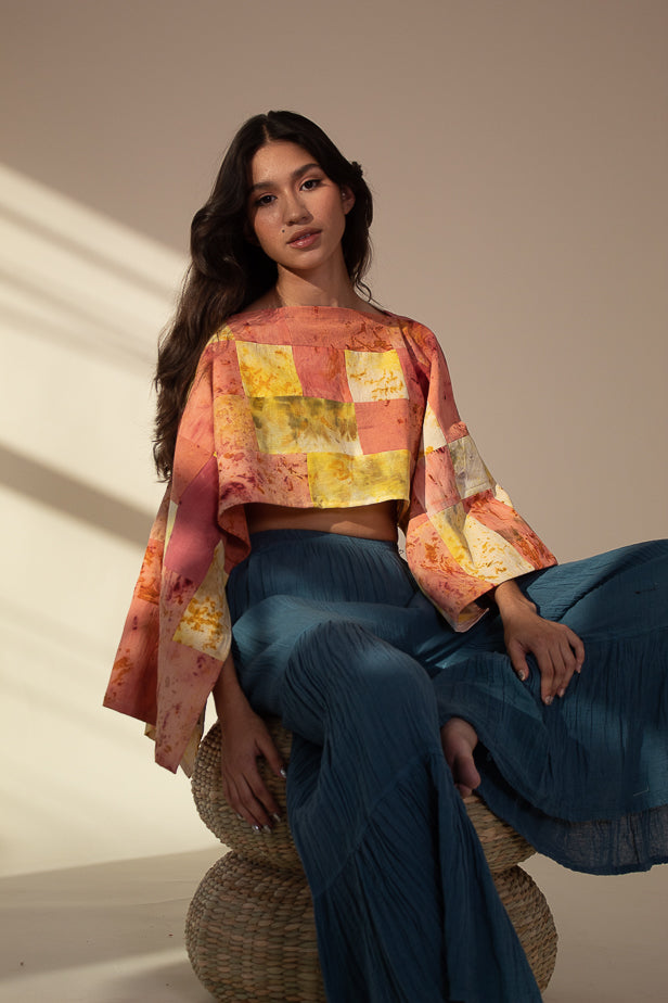 Blusa holgada patchwork
