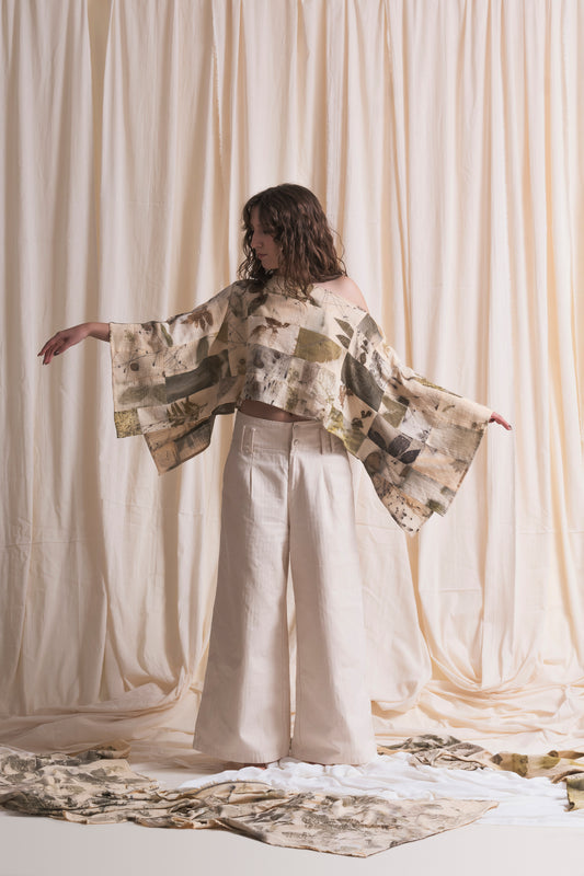 Blusa holgada patchwork